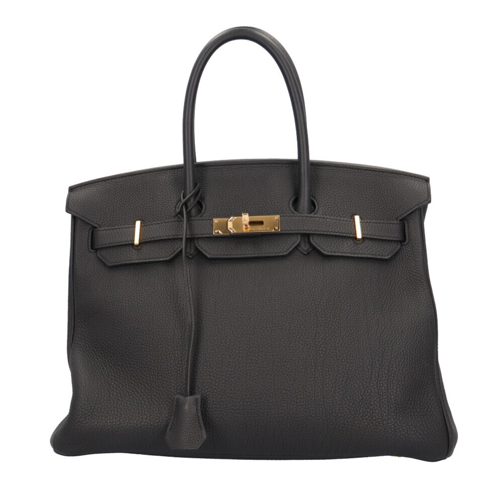 Hermes Birkin 35 Handbag, Togo Leather, Black, Women's HERMES